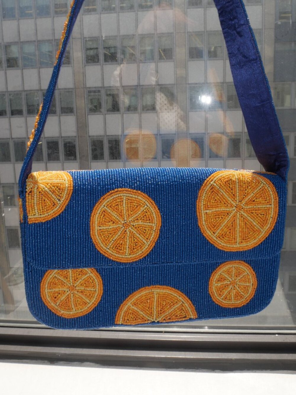Beaded Aperol Inspired Shoulder Bag | Beaded Orange Summer Shoulder Purse